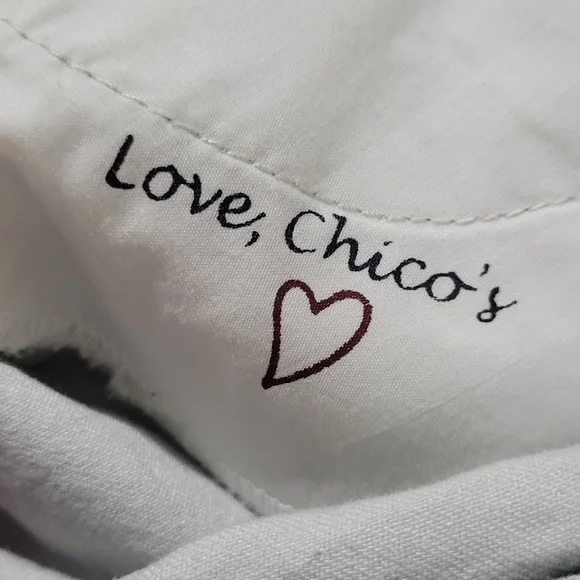 Chico's Platinum Denim Leopard Print Metallic Crop Jeans Size 3 (38) Silver - Picture 13 of 14